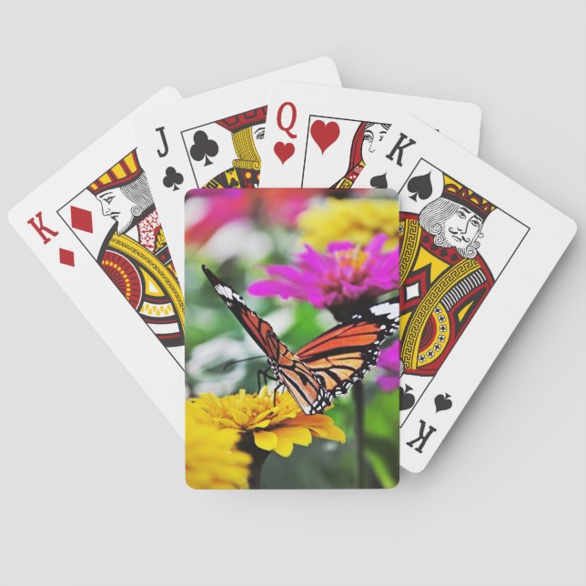 Butterfly on Flowers #2 Poker Cards (Back)