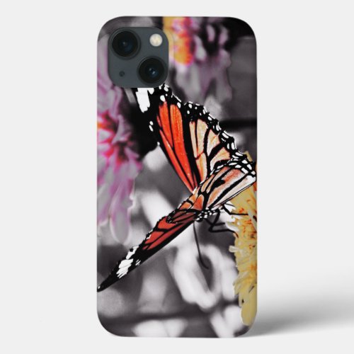 Butterfly on Flowers iPhone 13 Case