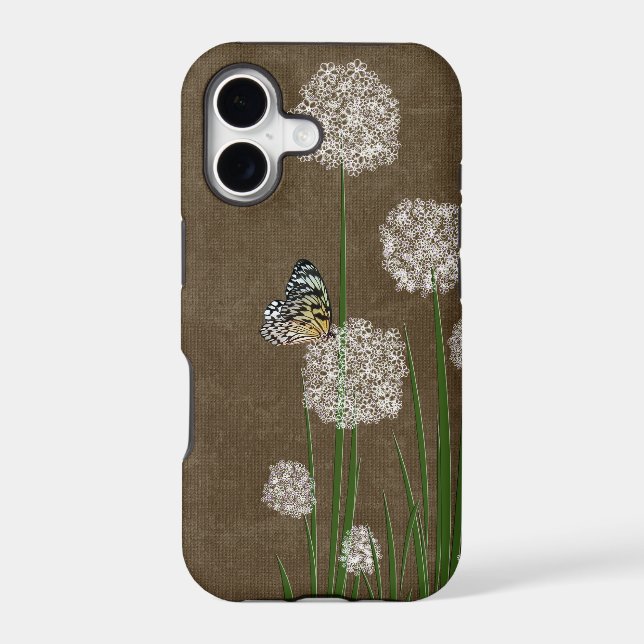 butterfly on fluff iphone case (Back)