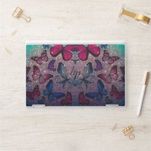 Butterfly on Glitter HP Laptop Skin
