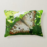 Butterfly on Jasmine Tropical Nature Photography Accent Pillow