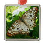 Butterfly on Jasmine Tropical Nature Photography Metal Ornament