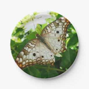 Butterfly on Jasmine Tropical Nature Photography Paper Plates