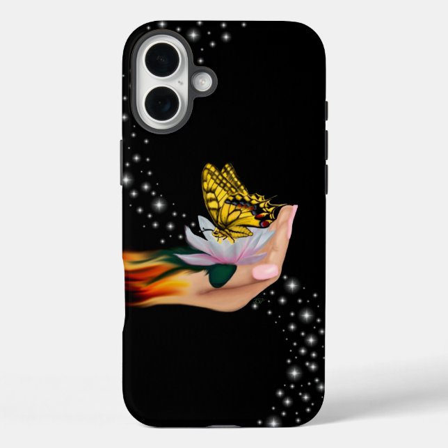 Butterfly on Lotus Bloom Case-Mate iPhone Case (Back)