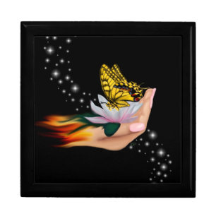 Butterfly on Lotus Bloom Gift Box