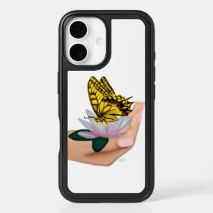 Butterfly on Lotus Bloom iPhone 16 Case