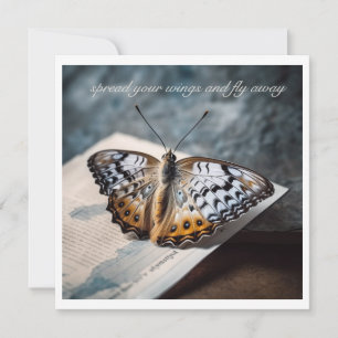 Butterfly on Open Book Custom Postcard