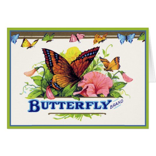 Butterfly on Petunias (Front Horizontal)