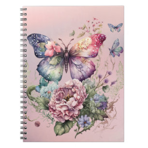 Butterfly on Pink Notebook