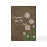 Butterfly on Puff flower sympathy Card Butterfly on Puff flower sympathy Card