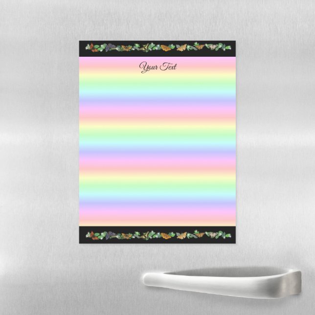 Butterfly on Rainbow Magnetic Dry Erase Sheet (In Situ)