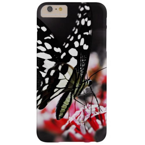 Butterfly on Red Flower Barely There iPhone 6 Plus Case