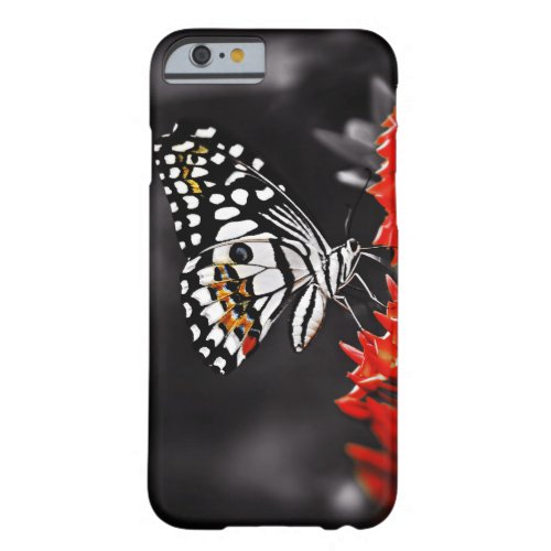 Butterfly on Red Flowers Barely There iPhone 6 Case