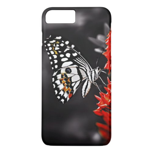 Butterfly on Red Flowers iPhone 8 Plus7 Plus Case