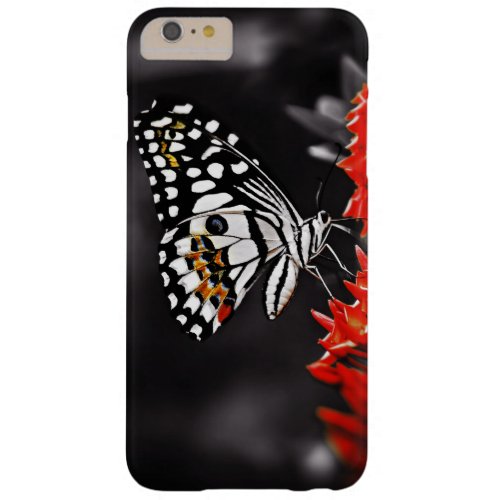 Butterfly on Red Flowers Barely There iPhone 6 Plus Case