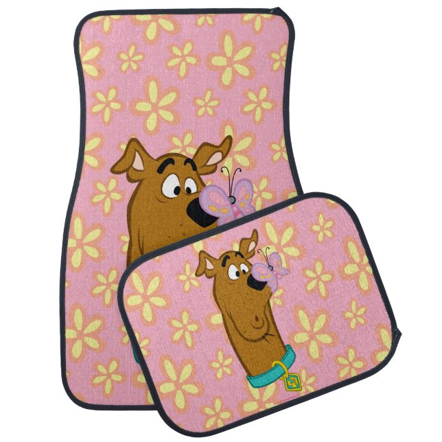 Butterfly On Scooby-Doo's Nose Car Floor Mat (Set)