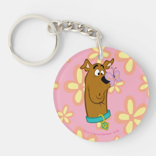 Butterfly On Scooby-Doo's Nose Keychain (Front)
