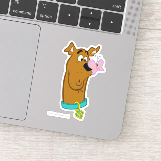 Butterfly On Scooby-Doo's Nose Sticker | Zazzle