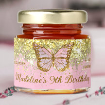 butterfly on simulated gold sparkle