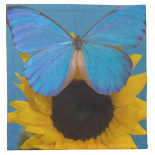 Butterfly on Sunflower Napkin