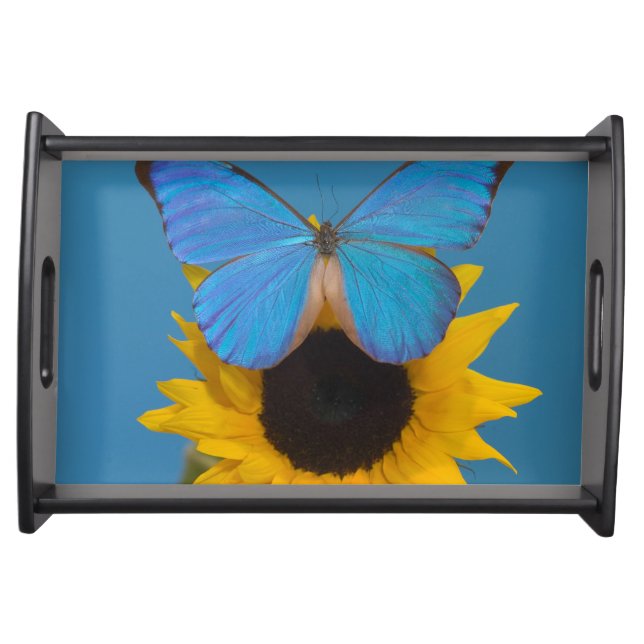 Butterfly on Sunflower Serving Tray (Front)