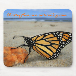 Butterfly on the beach by TDGallery Mouse Pad