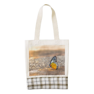 Butterfly on The Beach Zazzle HEART Tote Bag