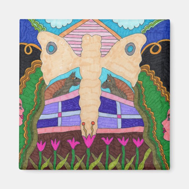 Butterfly--On the Farm Magnet (Front)