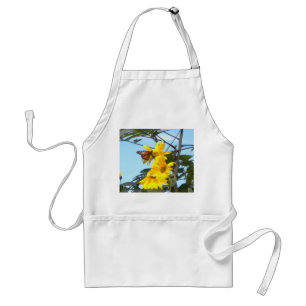 Butterfly on the sunflower apron