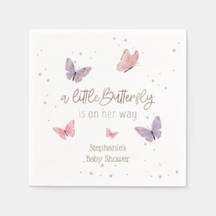 Butterfly on the Way Baby Shower Napkins