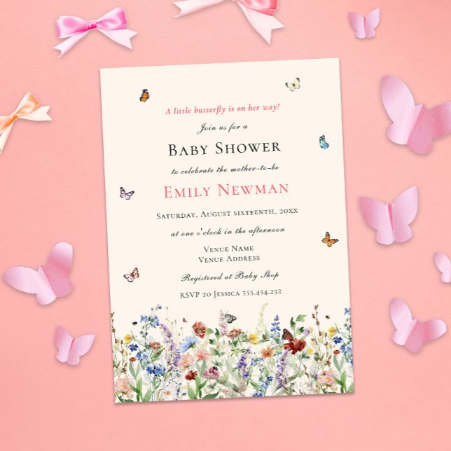Butterfly on the Way | Boho Baby Shower Invitation (Creator Uploaded)
