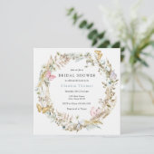Butterfly on the Way Boho Bridal Shower Invitation (Standing Front)