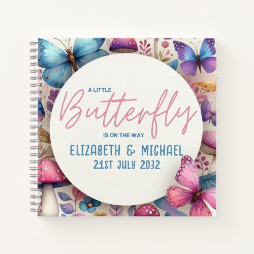 BUTTERFLY on the WAY Fairycore Baby Girl Shower Notebook