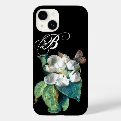 BUTTERFLY ON THE WHITE FLOWER  FLORAL MONOGRAM Case_Mate iPhone 14 CASE