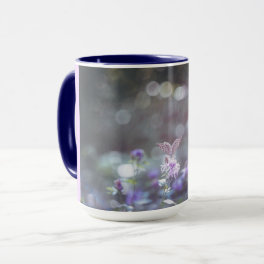 Butterfly on the wild flowers mug