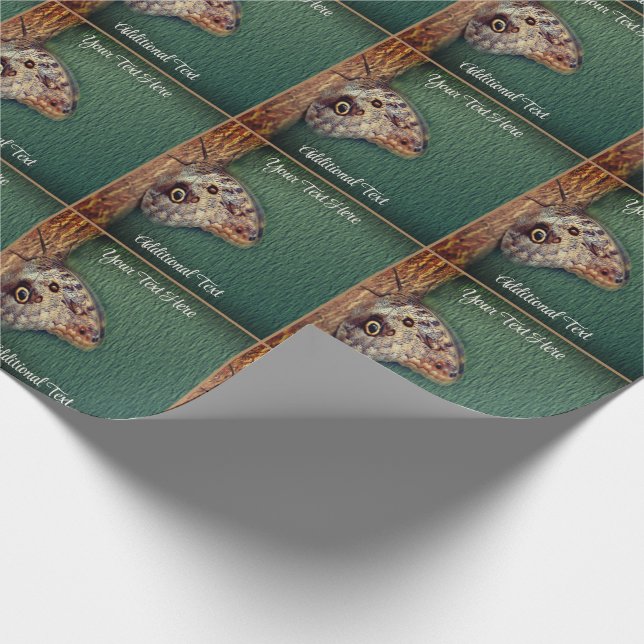 Butterfly On Tree Trunk Nature Personalized Wrapping Paper (Corner)