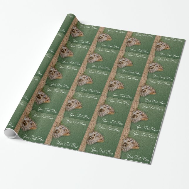 Butterfly On Tree Trunk Nature Wrapping Paper (Unrolled)