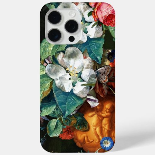 BUTTERFLY ON WHITE FLOWERS Floral iPhone 15 Pro Max Case