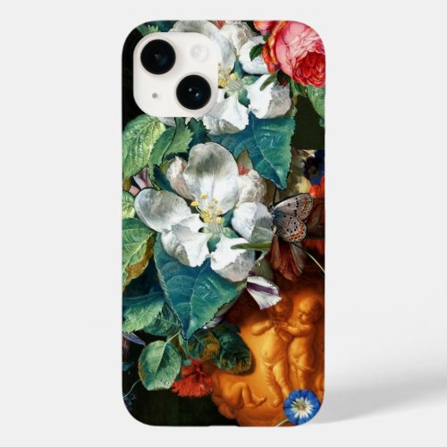 BUTTERFLY ON WHITE FLOWERS Floral Case_Mate iPhone 14 Case