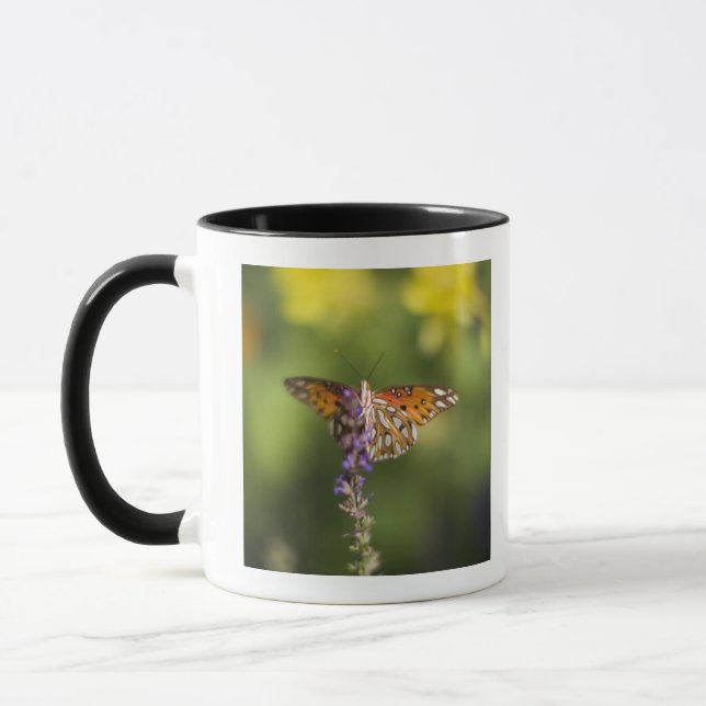 Butterfly on wildflowers mug (Left)