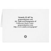 Butterfly OP ART card (Back Horizontal)