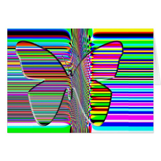 Butterfly OP ART card (Front Horizontal)