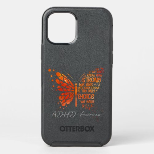 Butterfly Orange Ribbon ADHD Awareness  OtterBox Symmetry iPhone 12 Pro Case