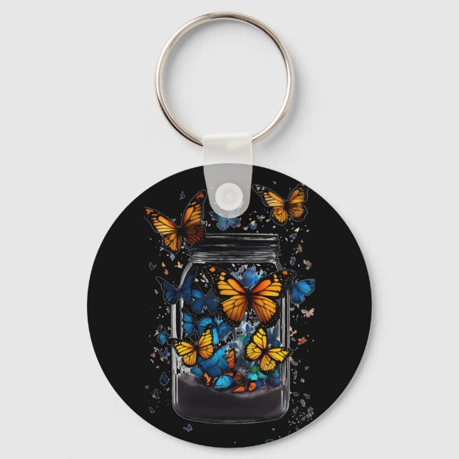 Butterfly out of the bottel  key ring (Front)