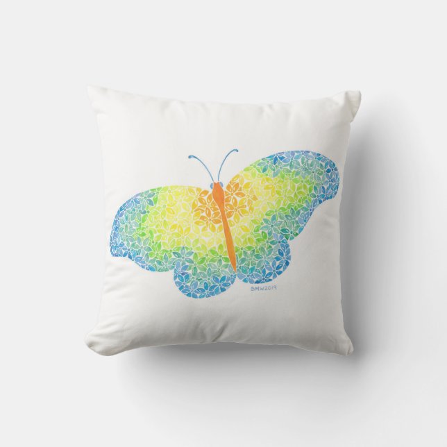 Butterfly Outdoor Pillow (Front)