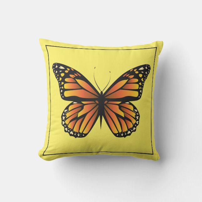Butterfly Outdoor Throw Pillow (Front)
