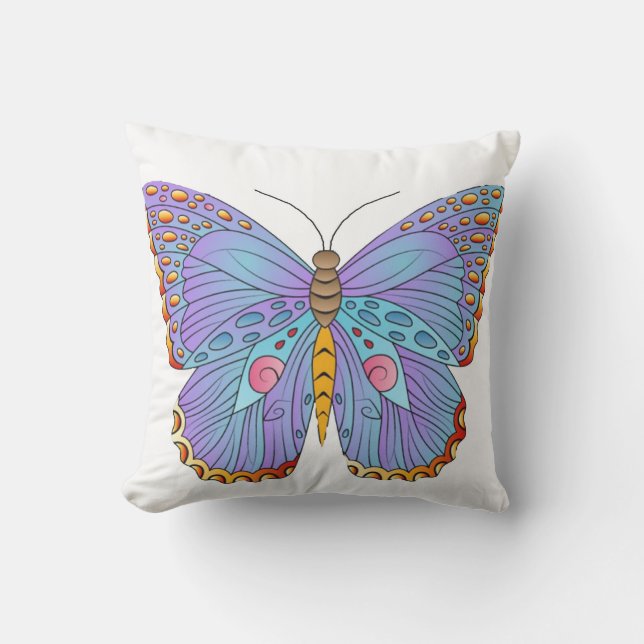 Butterfly Outdoor Throw Pillow (Front)