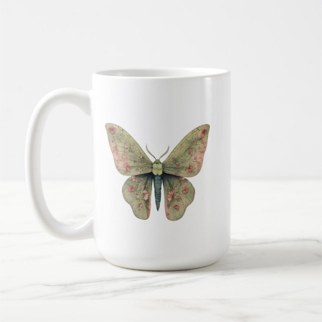 Butterfly Outline Classic Mug – 15 oz (Left)