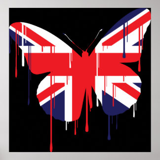 Butterfly Paint Runs Poster