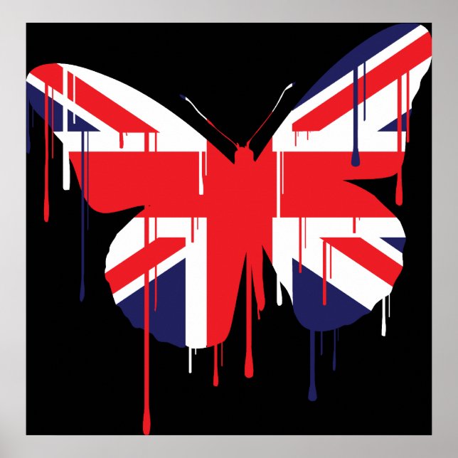 Butterfly Paint Runs Poster (Front)